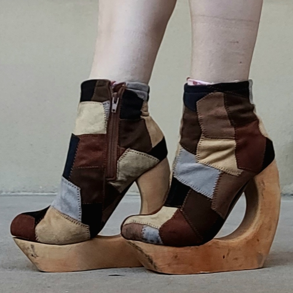 Jeffrey Campbell- Rock Patch Booties- Size Seven